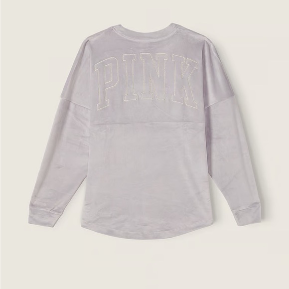 PINK
Varsity Velour Crewneck sweatshirt and High-Waist Velour Jogger. - Picture 7 of 11